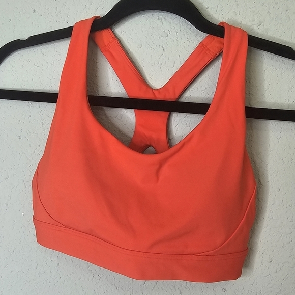 Athleta Ultimate Racerback Sports Bra Red Orange Size XS - Picture 2 of 7